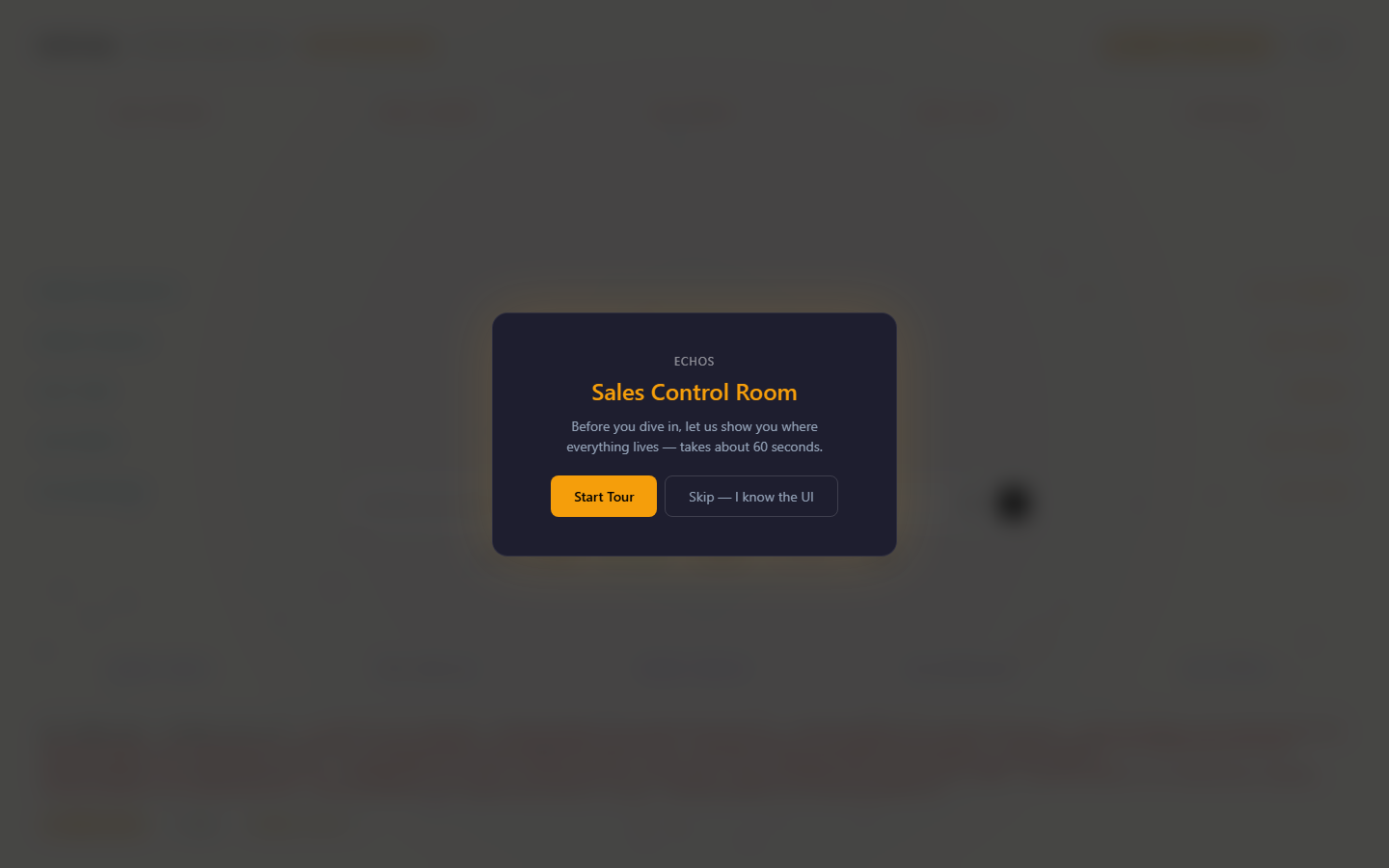 Revenue Command Centre interface